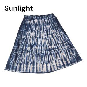 J.Jill Petite A Line Flowy Tie-Dye Midi Skirt SZ Small 100% Cotton Made In Peru